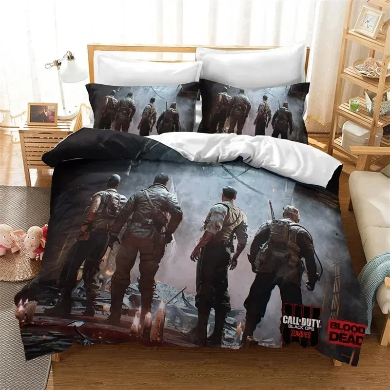 

3D Printed Call of Duty Bedding Set Pillowcase Game Duvet Cover Double Twin Full Queen King Adult Kids Bedclothes Quilt Cover