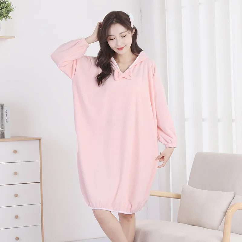Couple Wearable Bath Wrap Quick-Drying Absorbent Bathrobe Student Dormitory Home Cape