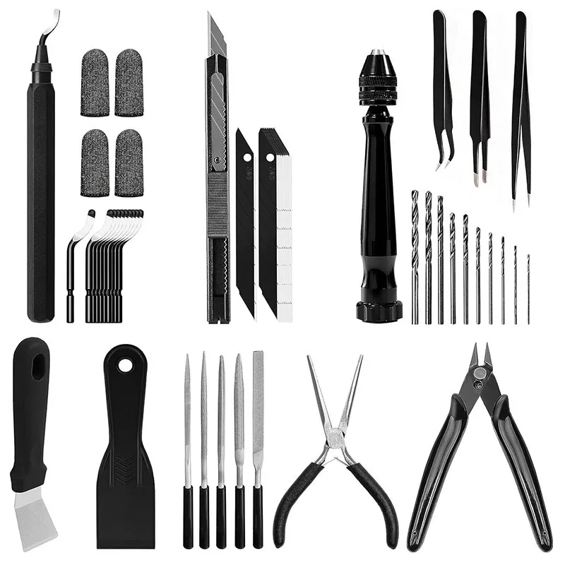 3D Printer Starter Tool Kit Beginner 3D Printing Tools for Model Finishing Maintenance Cleaning and DIY Repair