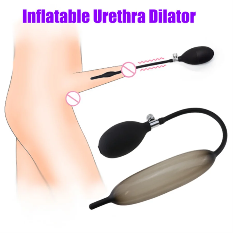 Inflatable Expandable Urethra Catheter Dilator Sound Penis Insert Male Masturbator Silicone Penis Plug Adult Sex Toys For Men