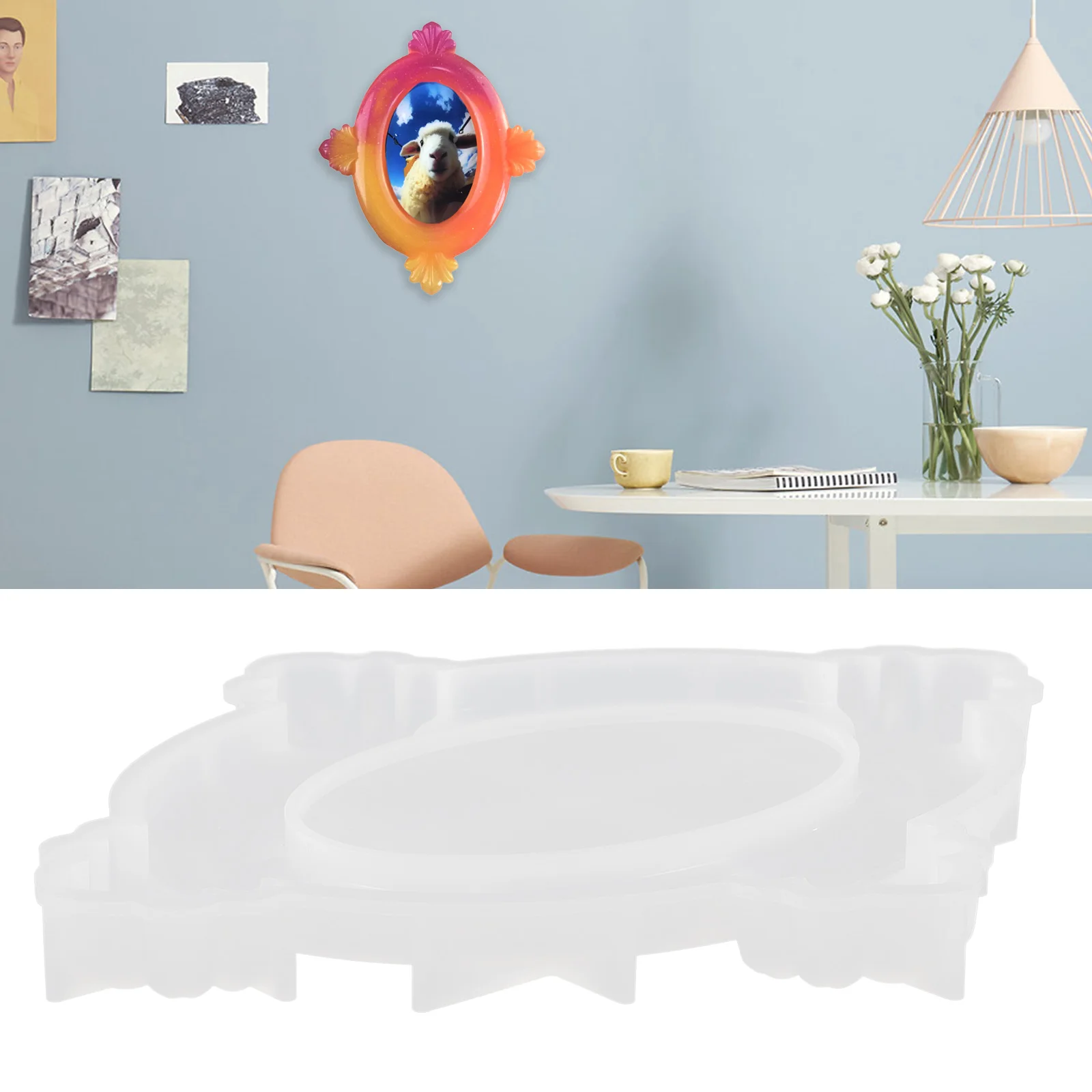 

Silicone Photo Frame Molds DIY Crafts Supplies Flexible Casting Resin Craft Mold Picture Making Tools Home Decor Statue