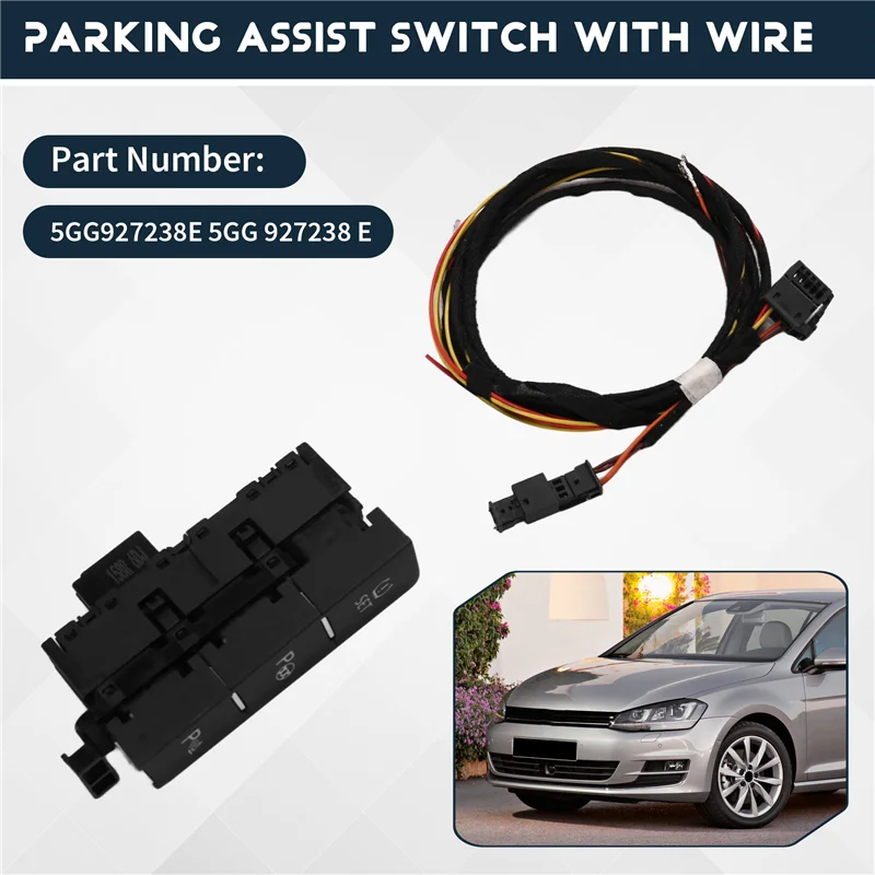 

For Golf 7 Parking Assist Radar Tire Pressure Monitoring Switch Button With Wire 5GG927238E