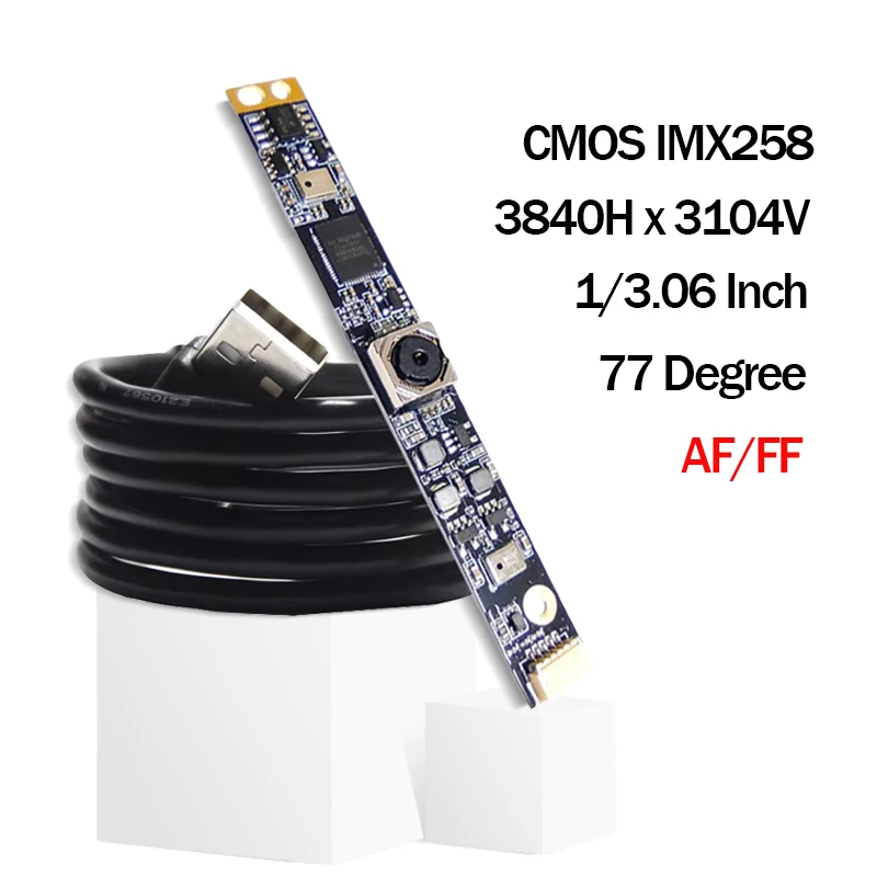 

IMX258 12 Мп HD 3840Hx3104V 1USB Модуль камеры Датчик 30FPS Автофокус 70 градусов С цифровым микрофоном Для продуктового видения