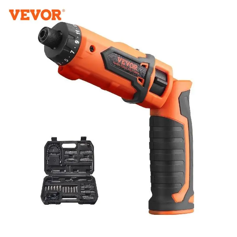 

VEVOR Cordless Screwdriver 8V 7Nm Electric Screwdriver Rechargeable Set with 82 Accessory Kit and Charging Cable LED Light