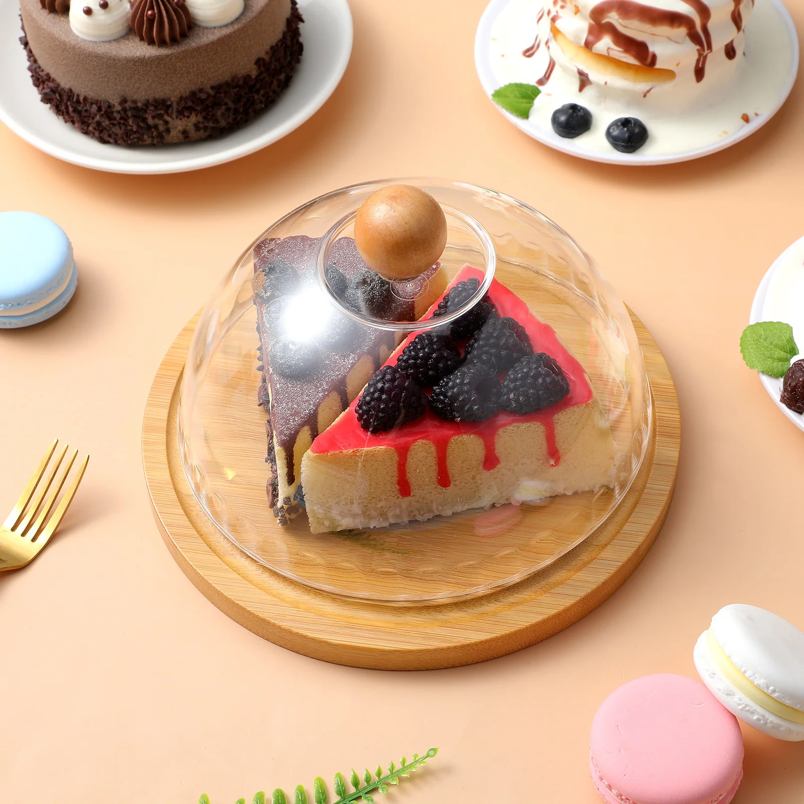 

Butter Dish with Lid Glass Dome Cover Cake Stand Decorative Tray Cheese Serving Platter Dessert Fruit Display for Kitchen