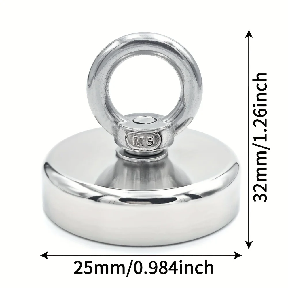 D16 ~ D42mm Supersterke Neodymium Vishaak N52 Heavy Duty Zeldzame Aarde Neodymium met Verzonken Gat Oogbout Salvage Magnetisch