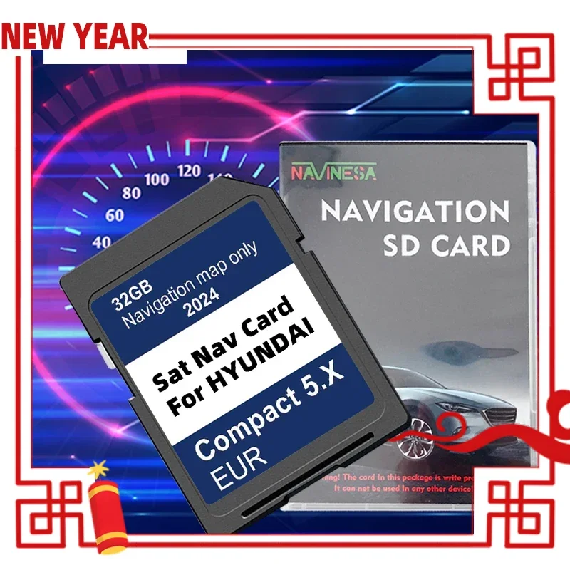 

Compact 5.X 32GB SD Card for Hyundai i10/i20/i30/i40/Kona/Santa/Tucson Vehicle Navigation GEN5 SD Card 2024 Map Europe Turkey