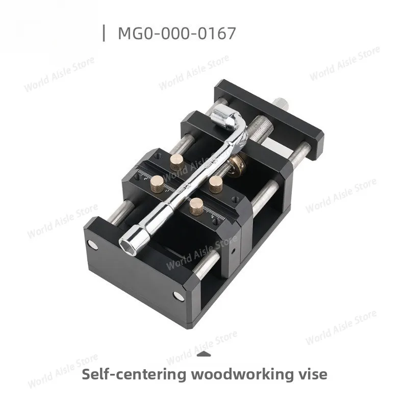 Woodworking Self-centering Vise Wood Block Center Clamping Punch Hole Aluminum Alloy Positioning Fixture Cutting Auxiliary Tools