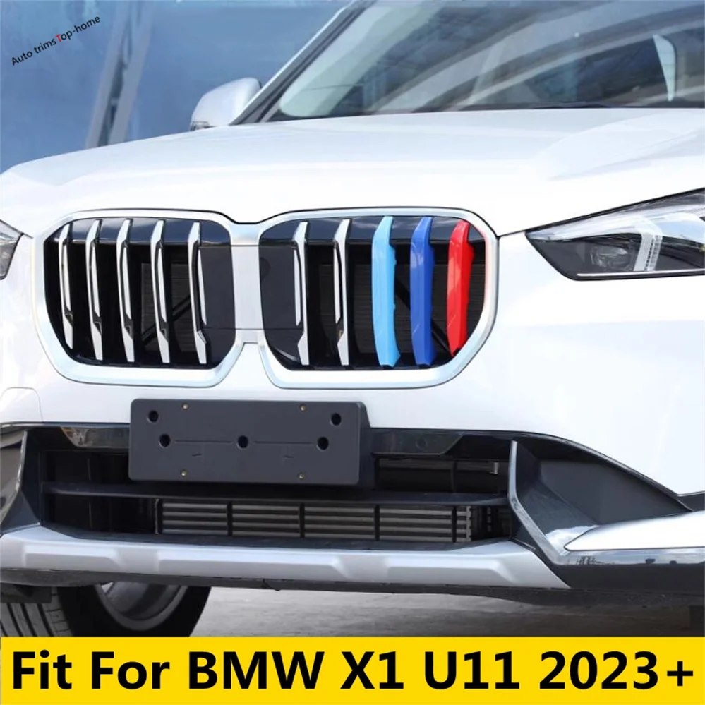 

Car Front Grille Stripes Covers Grid Strips Clips Trim Cover Fit For BMW X1 U11 2023 2024 2025 Decoration Stickers Accessories