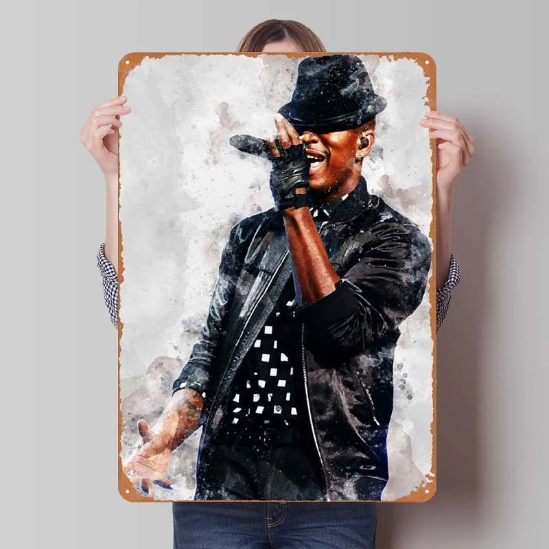 Ne Yo Tinplate Sign Music Poster Club America Metal Sign Plaque for Wall Art Decoration Coffee Bar Home Decorators Accessories