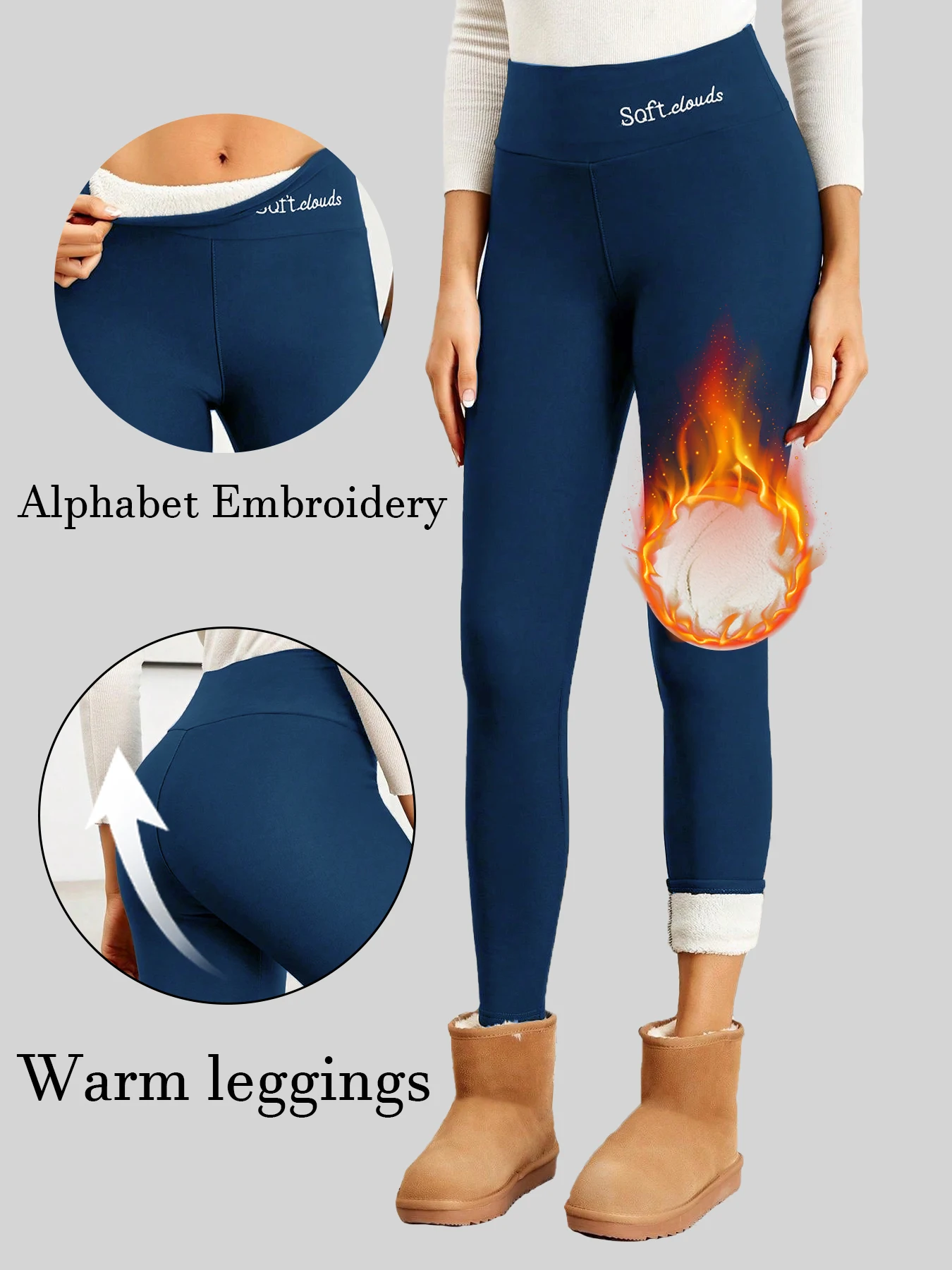 

Бархатные леггинсы с вышивкой алфавита для женщин, зимние теплые леггинсы, эластичные тонкие брюки для предотвращения холода, модная повседневная одежда