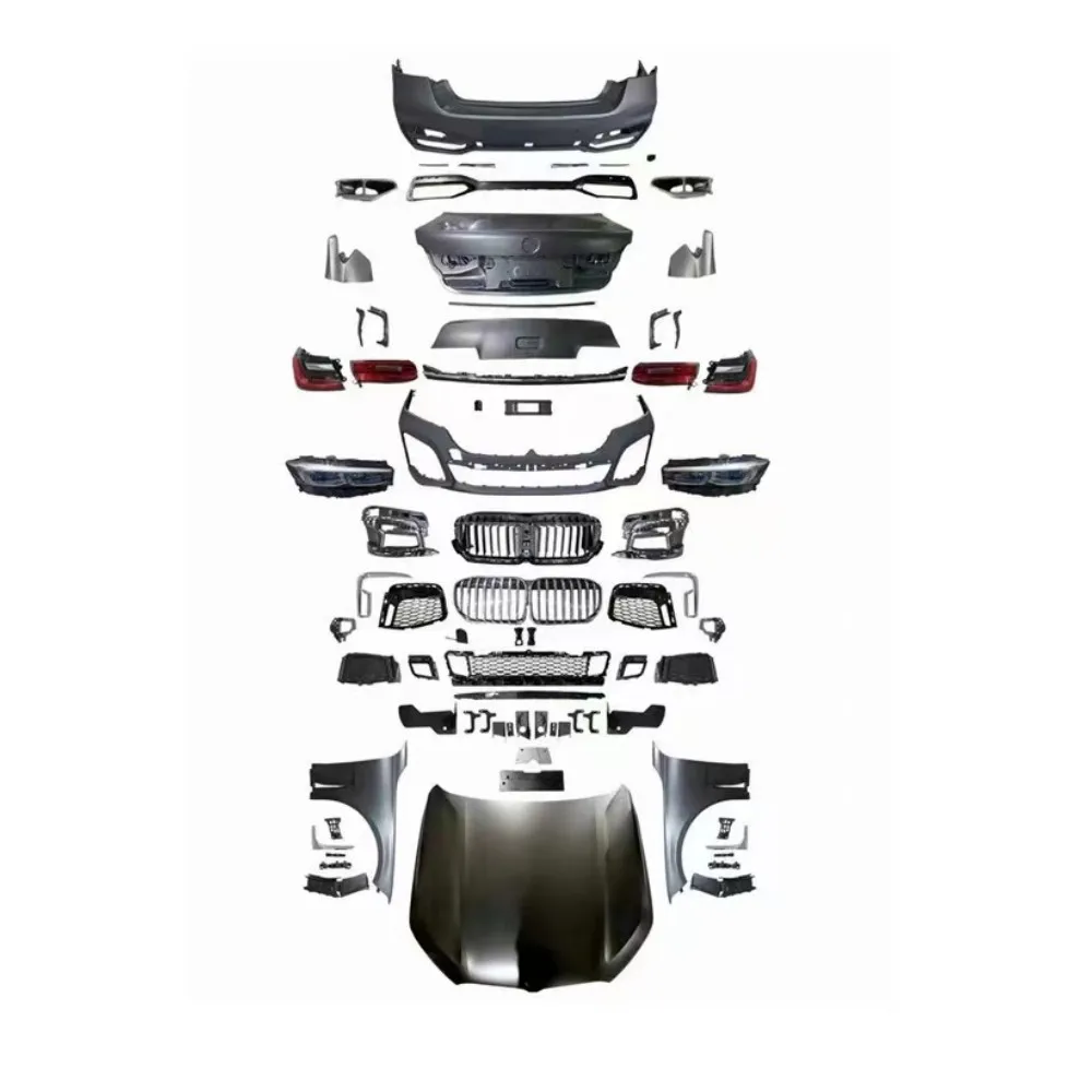 

STLF Car Accessories Body Kit for BMWs 7 Series F01 F02 to G11 G12 2020 with Front Bumper Rear Bumper Lamps Hood Fender Lamps