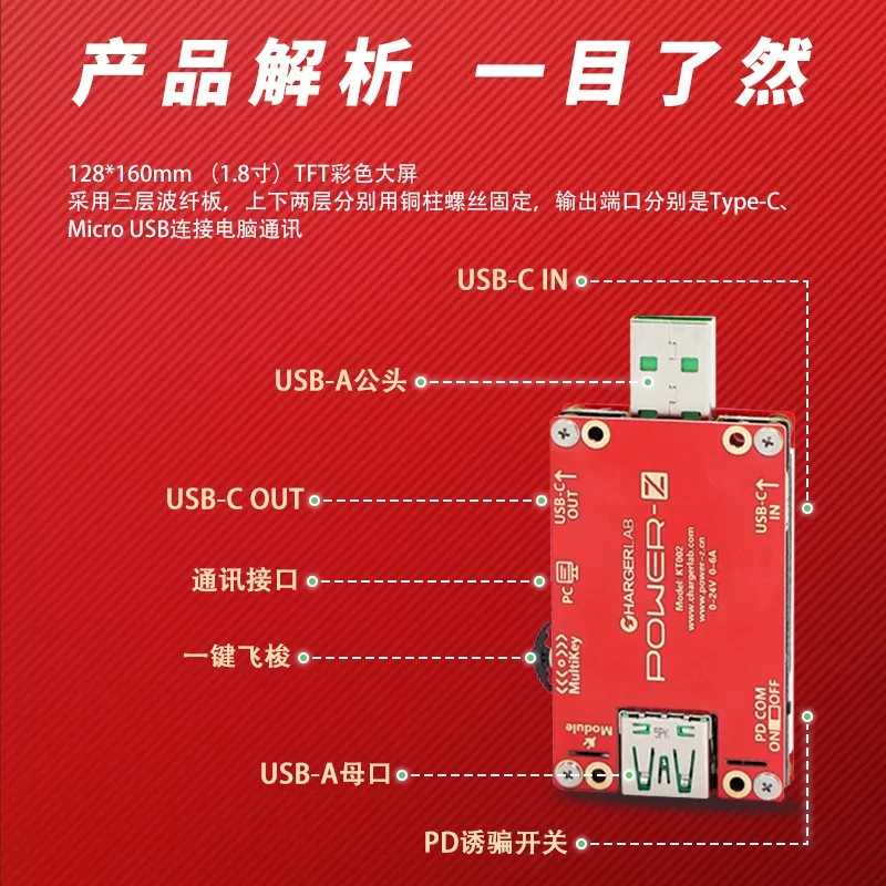 Портативный USB-тестер POWER-Z, Micro USB, цифровой вольтметр, QC3.0/PD, детектор напряжения, тока, мощности, телефона, материнской платы, ремонт