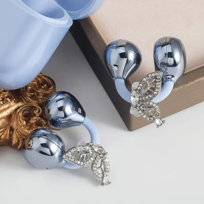 1 Pair Butterfly Rhinestone Buckle Detachable Bluetooth Headset Clip Exquisite DIY Earphone Decoration Accessories