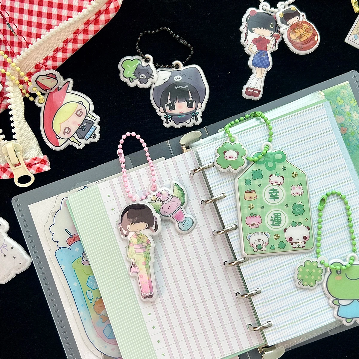 WAKAWAKA Mini Puff Foam Keychain Phone Charm Keyring Original Design Bubble Cotton Bag Car Keys Accessories Cute Decor