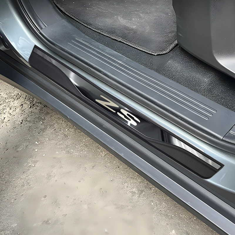 For MG ZS 2024 2023 2022 2021 2020 2019 2018 2017 Stainless Steel Door Sill Pedal Welcome Scuff Plate Trim Cover Decoration