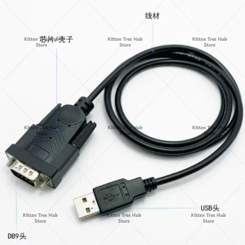 PLC Download Cable RS232 9-pin Serial Port HL-340 USB to Serial Port Cable (COM) USB-RS232