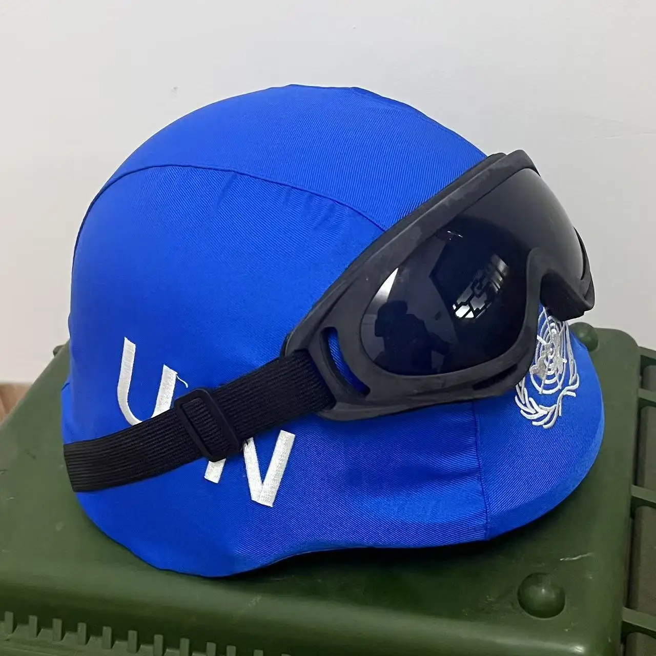 タクティカルヘルメット迷彩ヘルメットカバー-ブルー-サイクリングヘルメットクロス