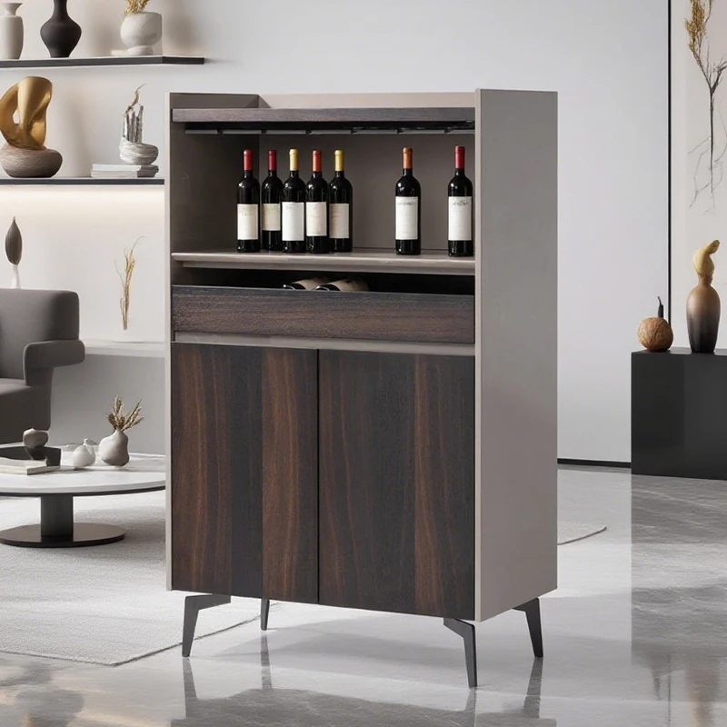 LH Modern Simple Double Door Wine Cabinet Living Room Minimalist Edge Locker