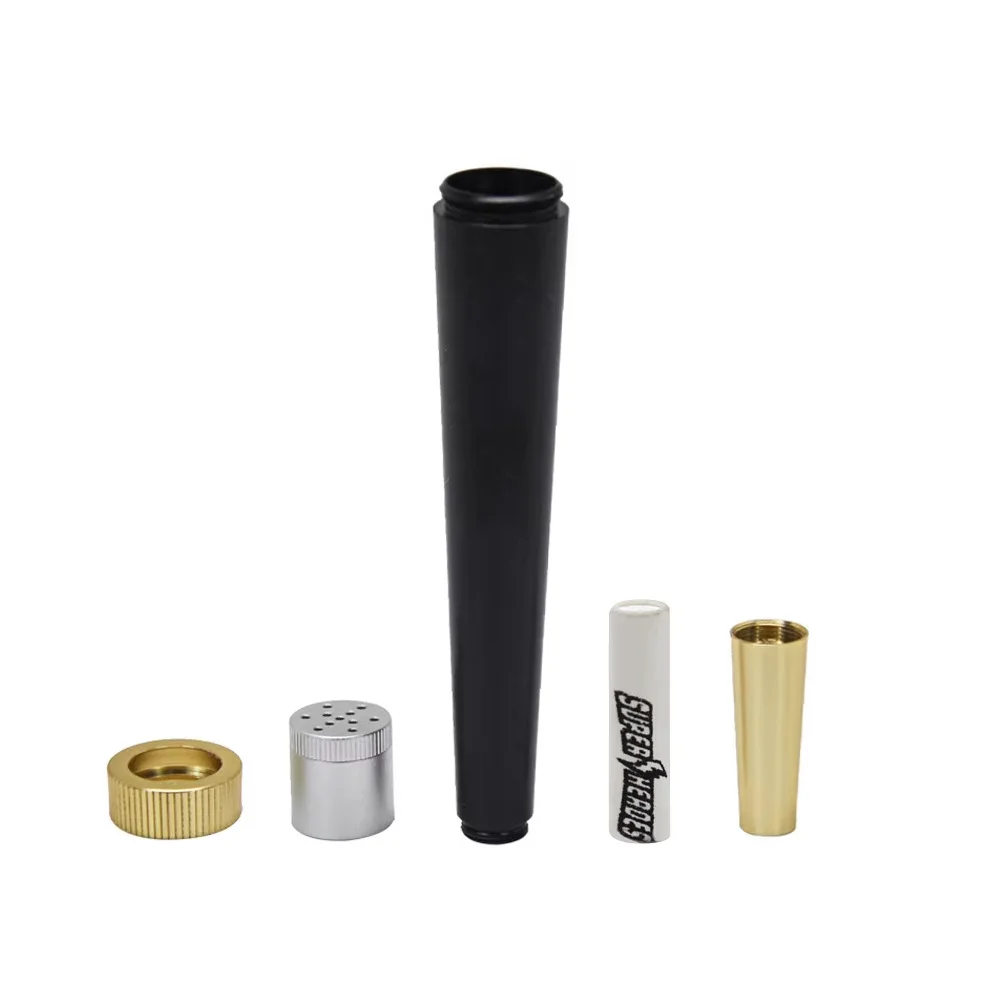 Removable Metal Cone Herb Smoking Pipe with Activated Carbon Filter Mouth Tips Dry Burning Tobacco Pipes Smoking Accessories view 2