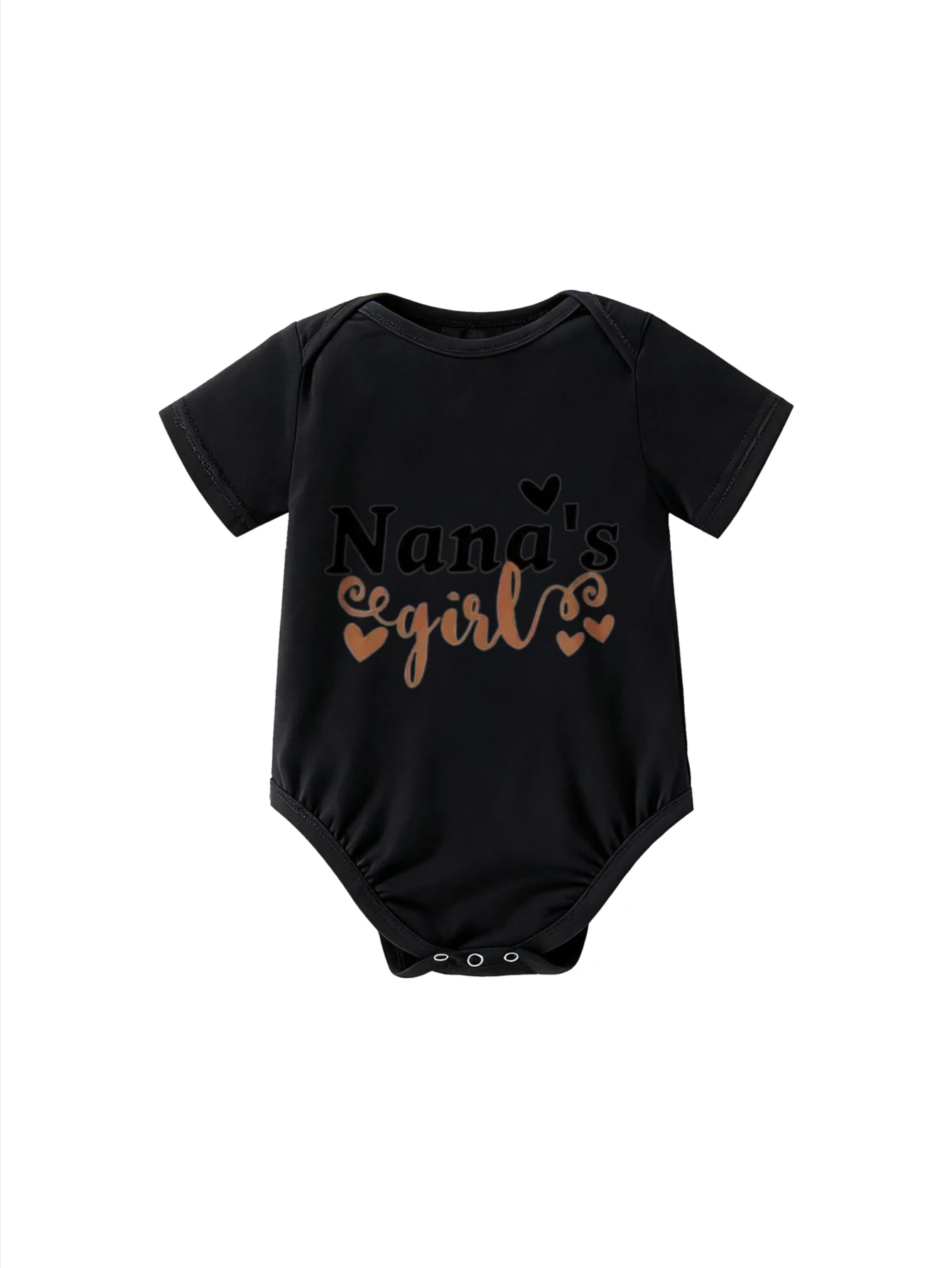 

Children's Bodysuit Round Neck Nana's Girl Heart Graphic Unisex For Boys Girls Ideal For Special Occasions Gift