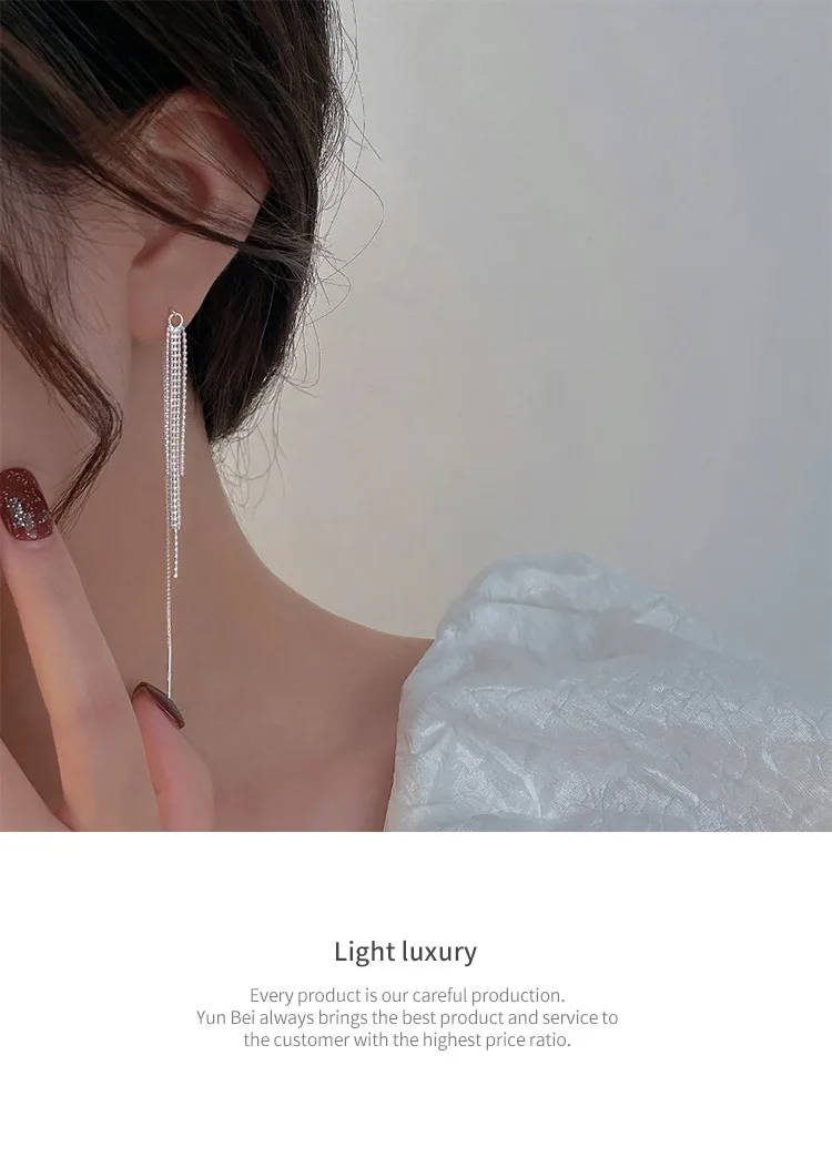 Ohrringe aus 925er-Sterlingsilber mit Quasten für Damen, Schmuck, Verlobung, Piercing, Großhandel, Zubehör, verhindert Allergien, Geld 925 – Detail 13