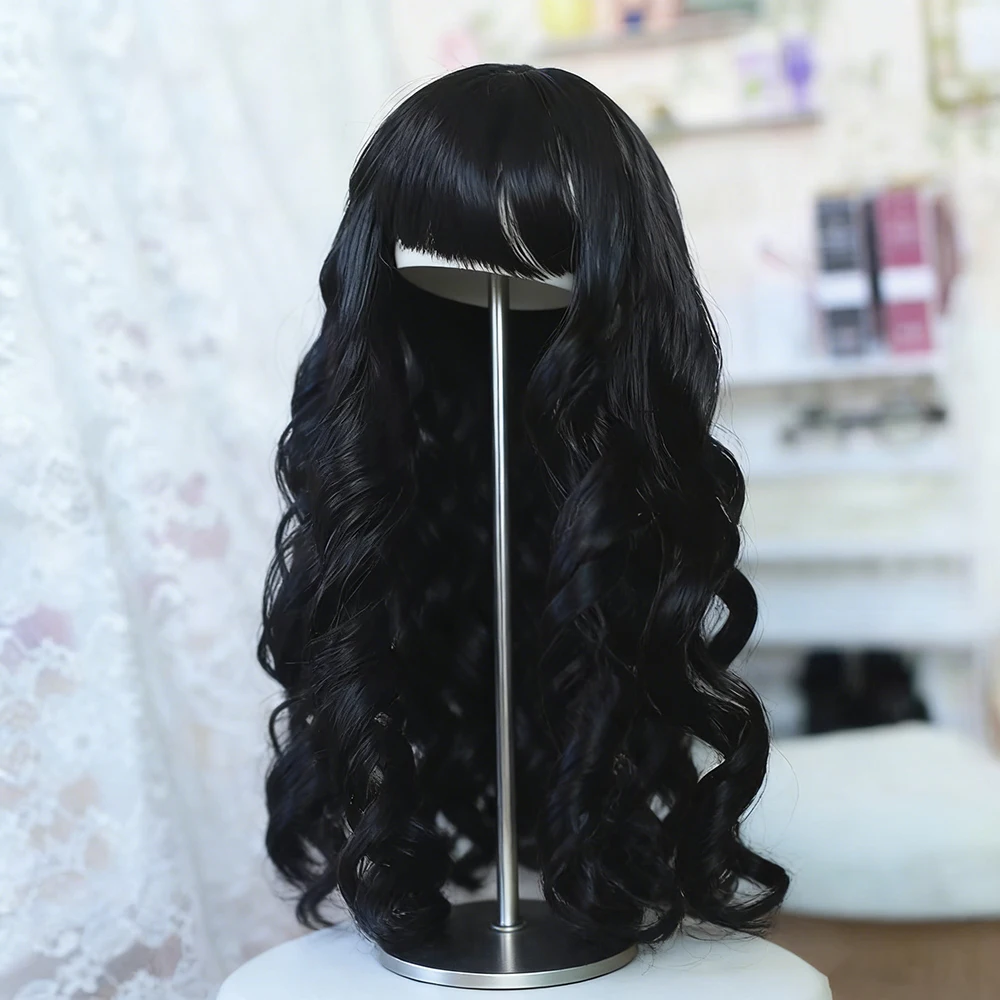 

New 1/3 1/4 1/6 Bjd Wig High Temperature Long Black Curly hair Bjd hair MSD SD Yosd For BJD Doll wig Multi-color options