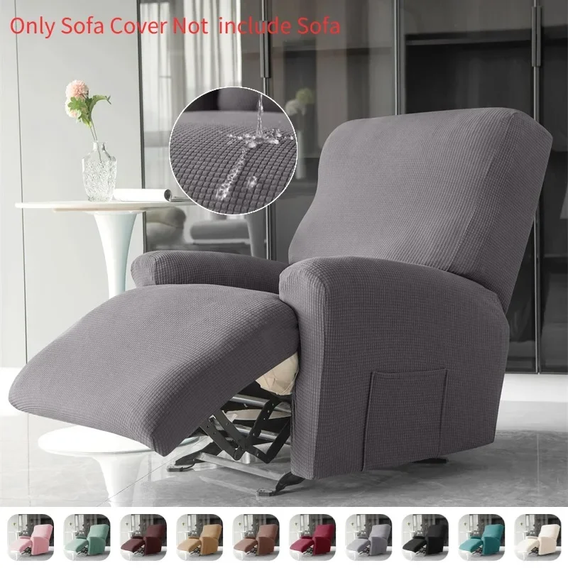 Water Repellent Recliner Sofa Cover Polar Fleece Elastic Armchair Case Single All-inclusive Non-slip Chair Slipcover for Bedroom