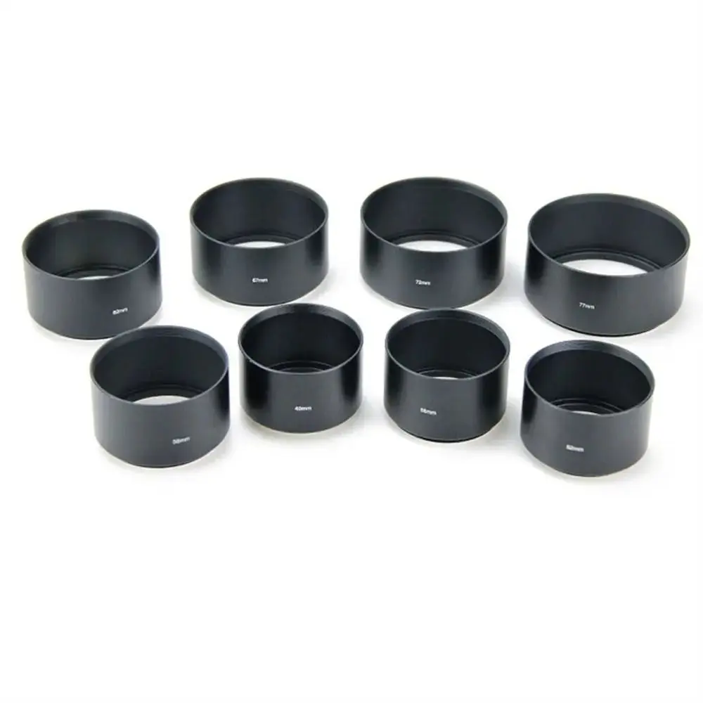 Camera Accessories Metal Long Lens Hood SLR Camera DSLR Digital Camera Lens Hood 49mm/52mm/55mm 72mm/77mm Photographer Gifts