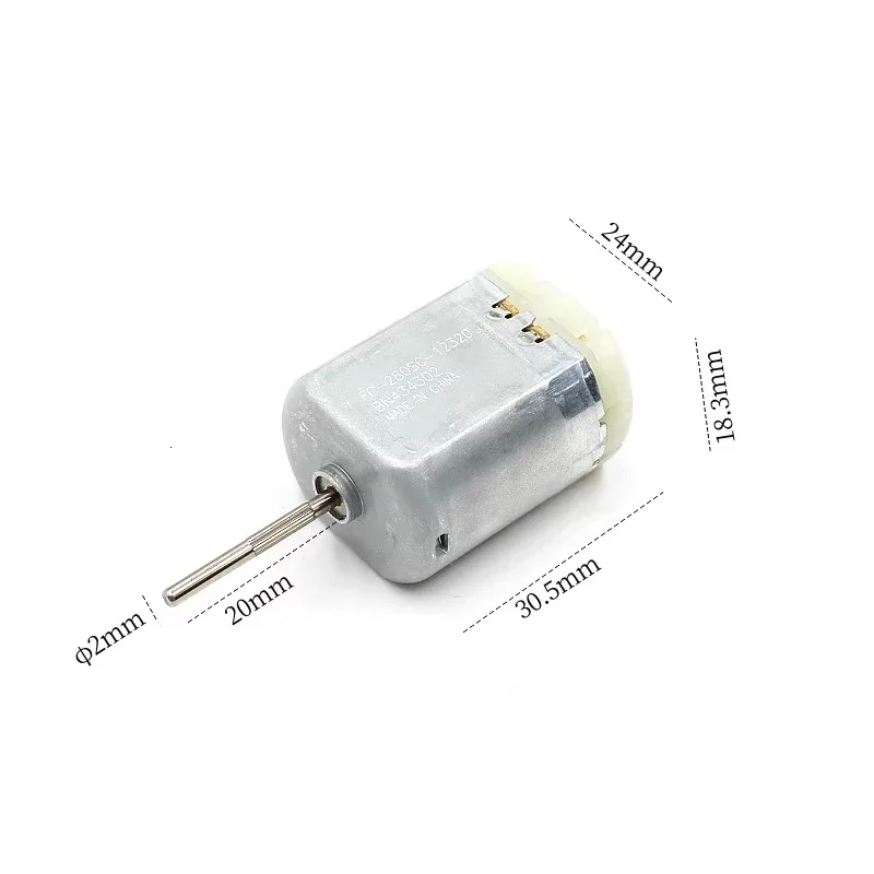 

Mabuchi FC-280SC-12320 Mini 280 Electric Motor DC 12V-24V 10600RPM Micro 24mm Long Shaft for Car Rearview Mirror Engine