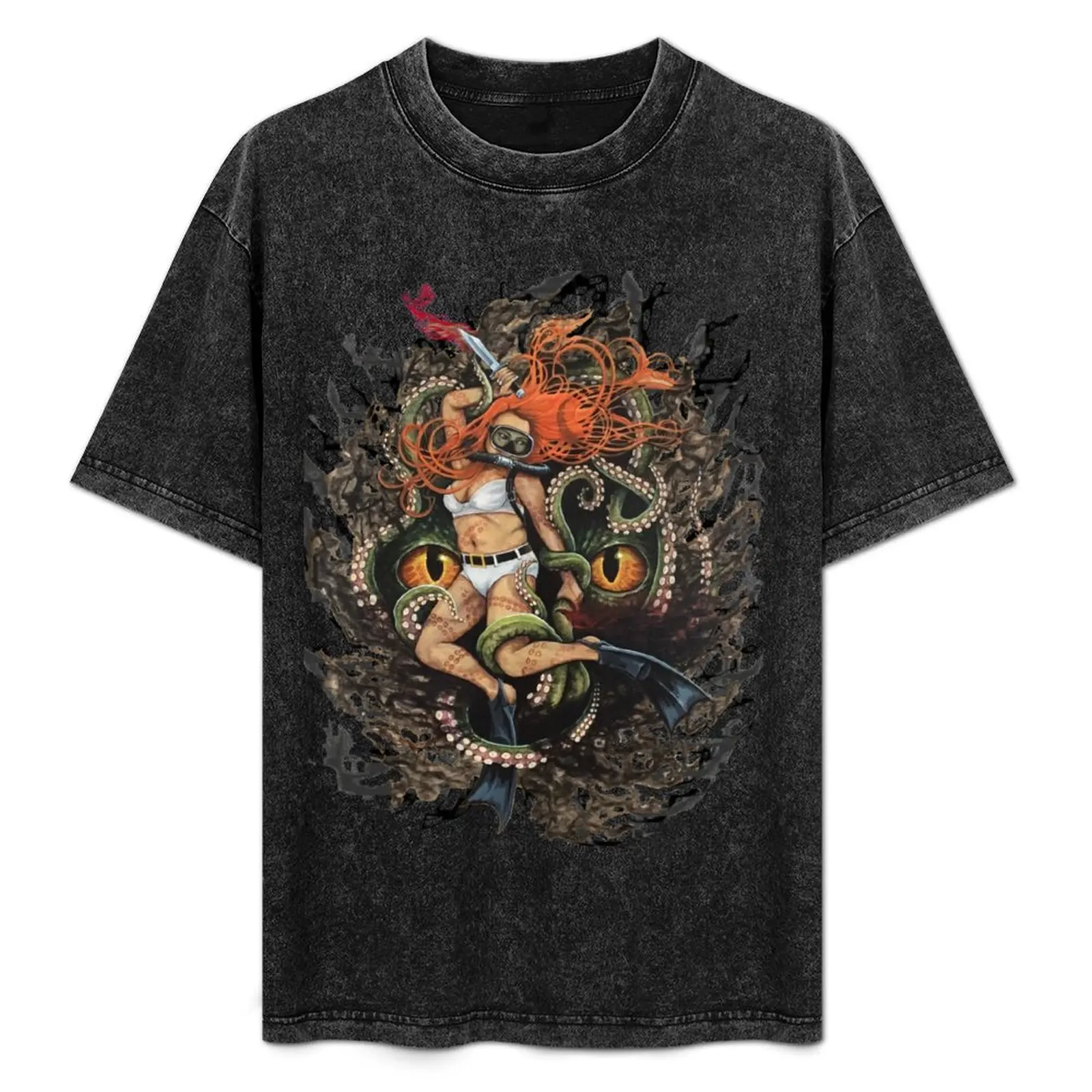 

Holly Diver T-Shirt Vintage Print Crew Neck Tee