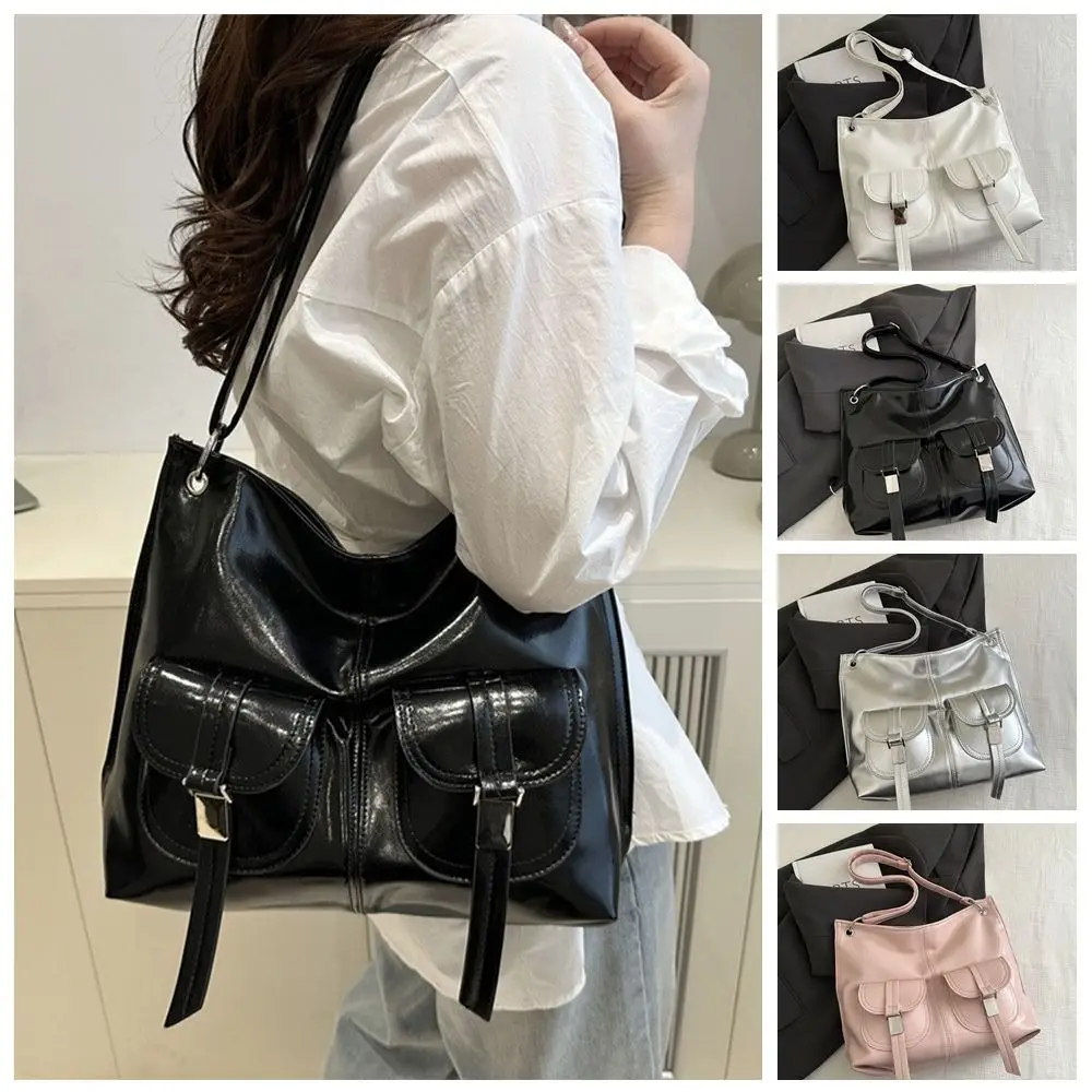 

Fashion Korean Style Multi-Pouch Tote Bag Large Capacity Handbag PU Underarm Bag Fashionable Minority Design Shoulder Bag Girls