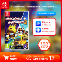 Nintendo Switch Game Deals- Overcooked! 1 + 2 - Stander Edition -  Games Cartridge Physical Card Simulation Multiplayer Strategy