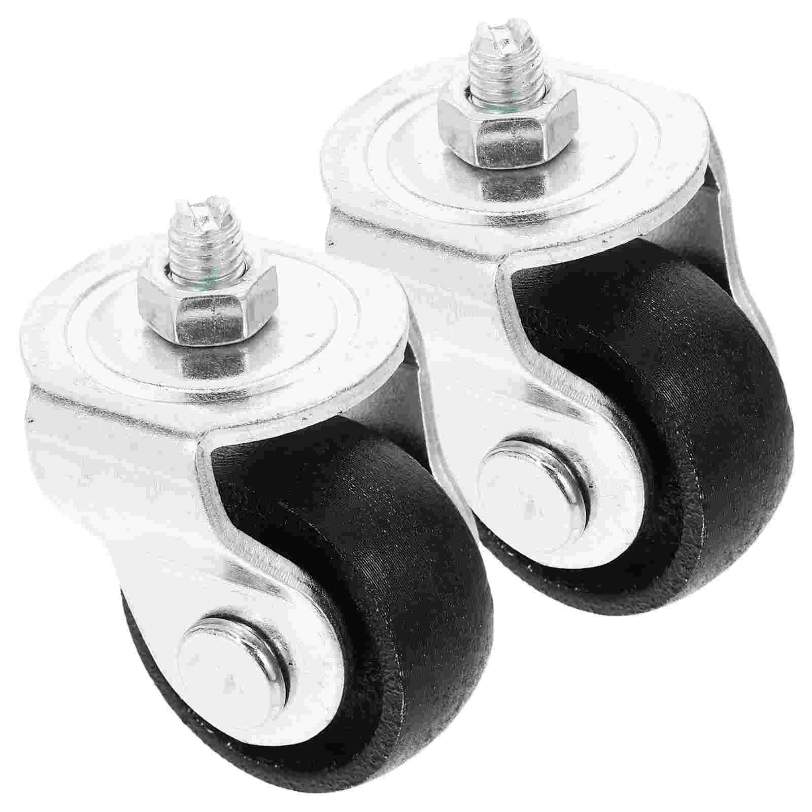 2 Pcs Hydraulic Jack Accessories Ton Floor Wheel Replacement Caster Front Casters Parts Steel Car Wheels Horizontal