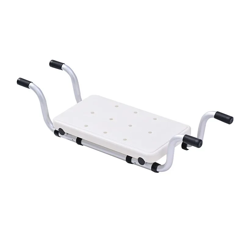 Противоскользящий стул для ванны с регулируемой шириной в сочетании с многофункциональной полкой, поддержка стула для ванны для комфортного купания