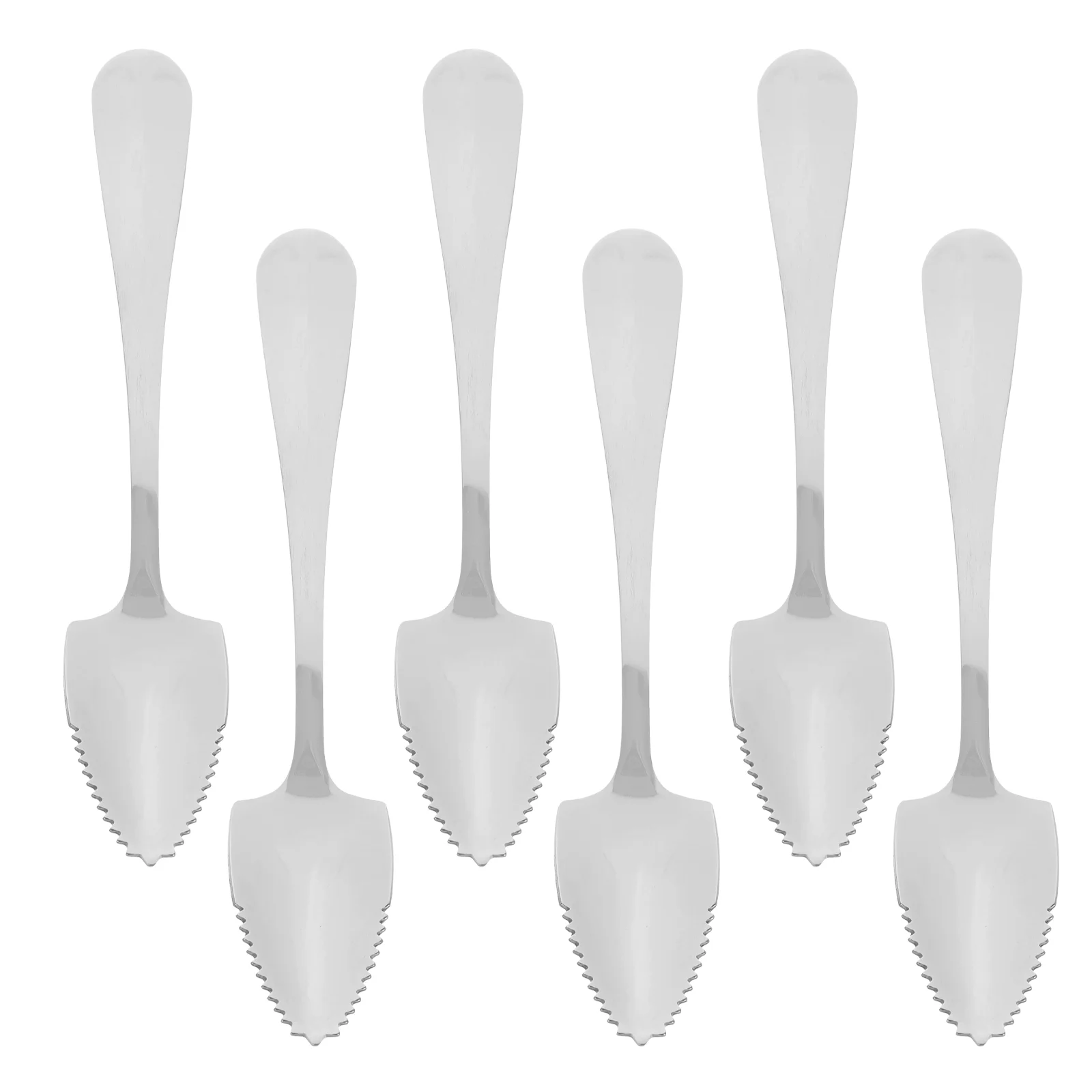 6 Pcs Toothed Ice Cream Scoop Grapefruit Spoon Baby Spoons Digging Ball Stainless Steel Mirror Polishing with Serrated Edge