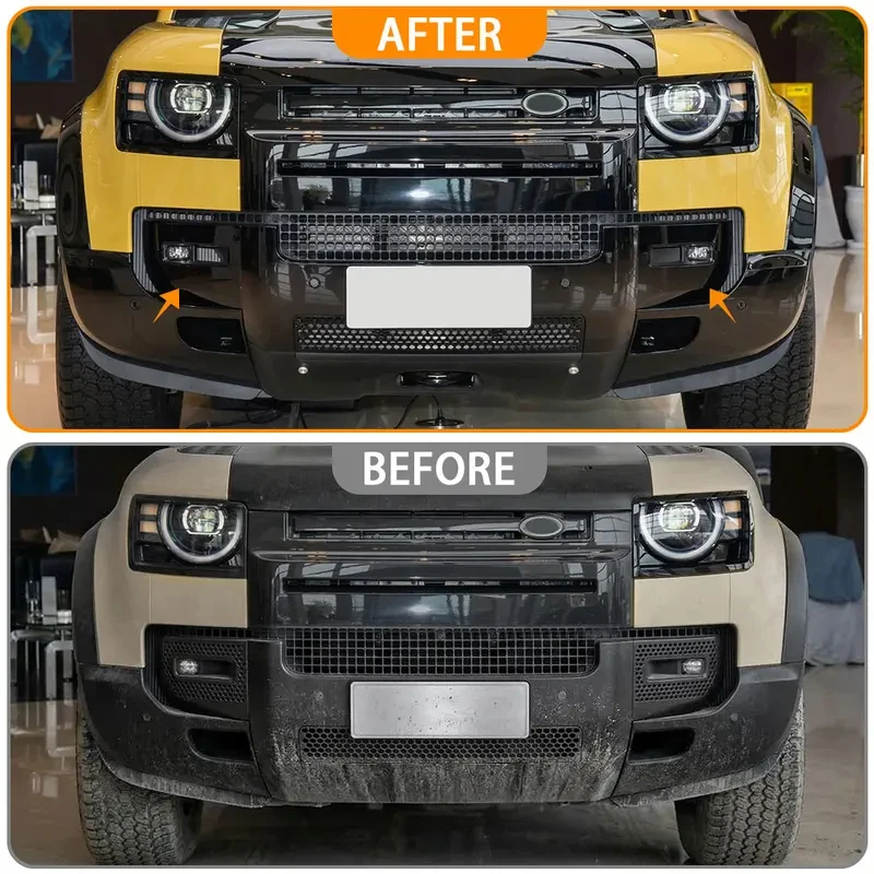 2026 Style Fog Light Grille Cover Replacement For Land Rover Defender L663 90 110 130 2020-2025 Car LR129432/LR129431