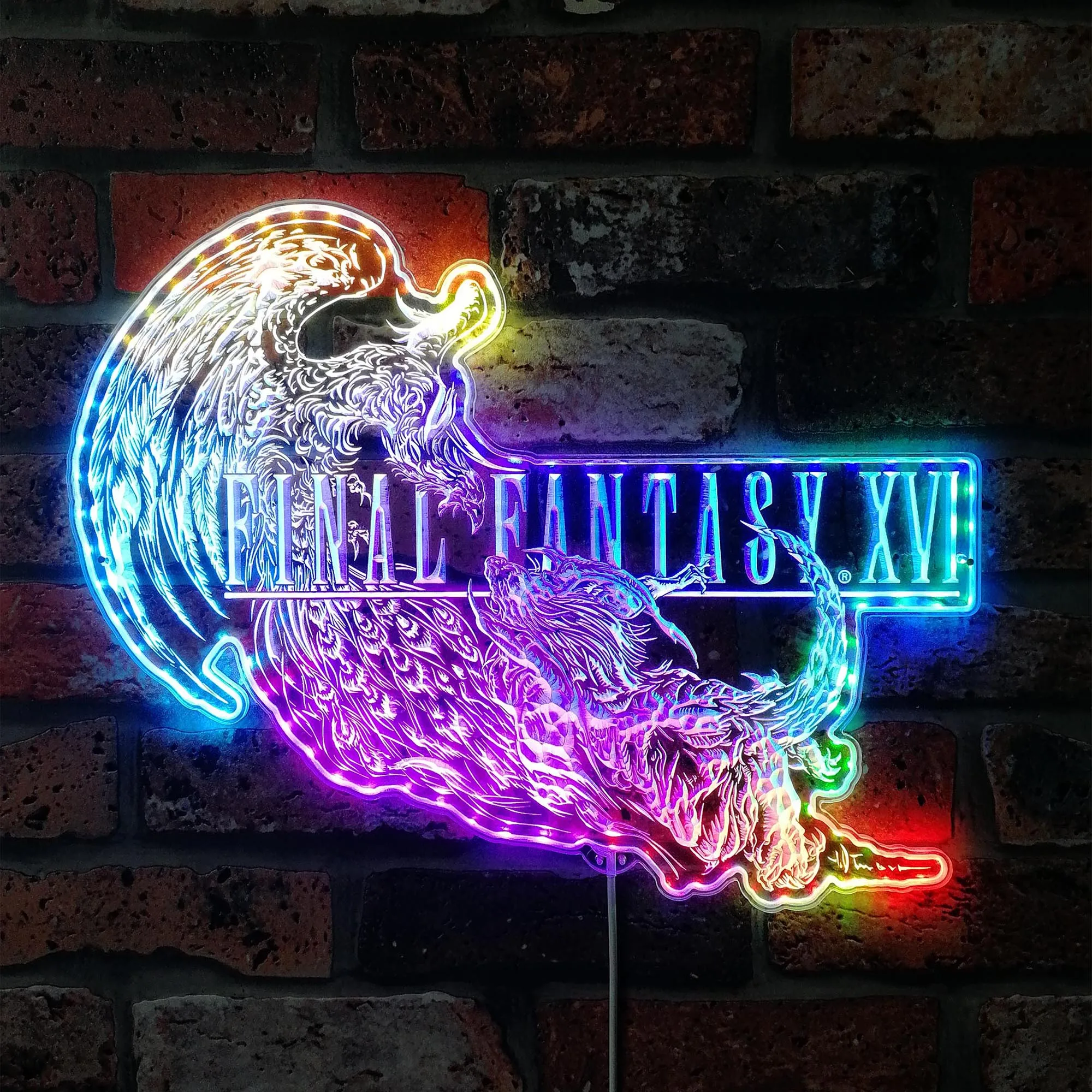 

Final Fantasy 16 Neon LED Sign, Gamer Night Light LED Sign, Game Room Neon Sign