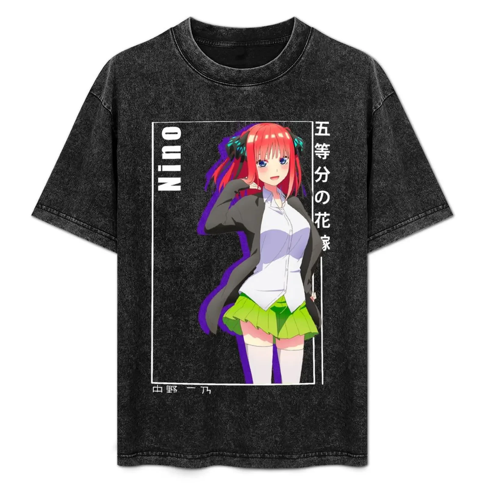 

Nino Nakano - 5 toubun no Hanayome T-Shirt aesthetic clothes Short sleeve tee plus size tops plain black t shirts men