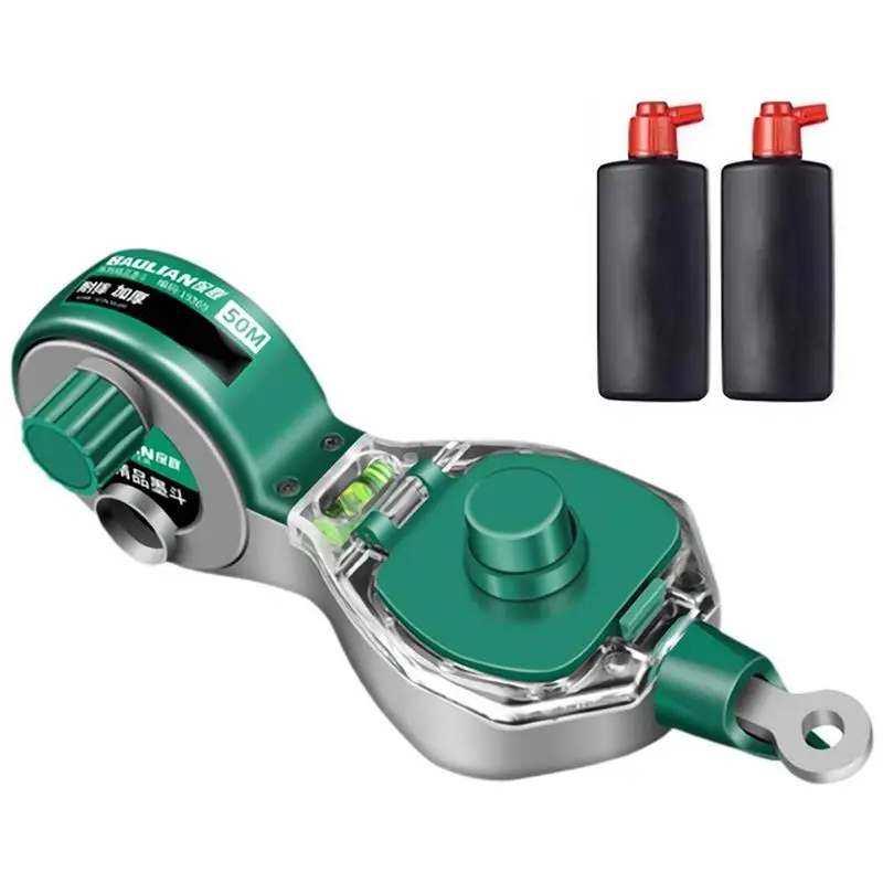Y51A-Ink Scriber Line Carpenter Tool, Woodworking Line Marker Tool With Manual Winding For Wood And Bricks
