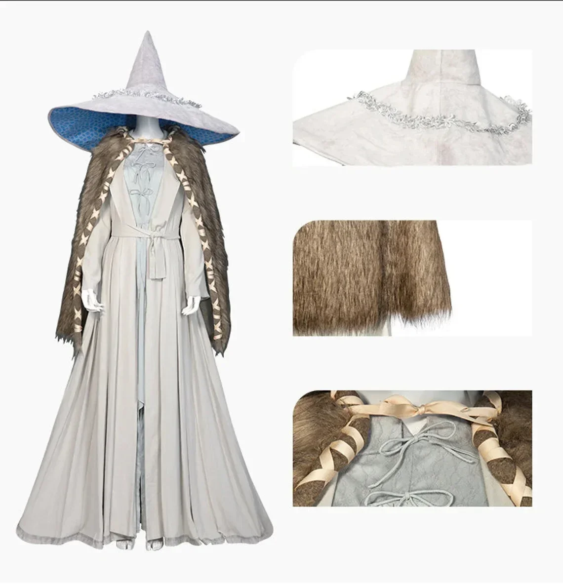 Game Elden Cosplay Costume Ranni Adult Women Dress Cloak Hat Suits Girls Halloween Carnival Party Witch Dress Cape Costume 2025