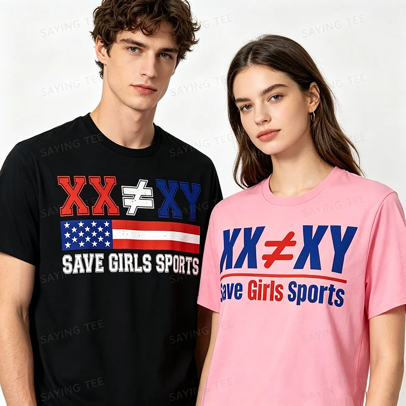 Y2k Mädchen Mode Sportbekleidung, Persönlichkeits-T-Shirt mit sarkastischem Spruch, XX ist nicht gleich XY T-Shirt, lustiges Sport-Top für Mädchen. – Detail 4