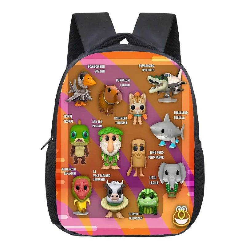 Hot Game Italian Brainrot Cartoon Schoolbag Boy Girl Casual Backpack Child Anime Knapsack Tung Sahur Pattern Backpacks Mochila