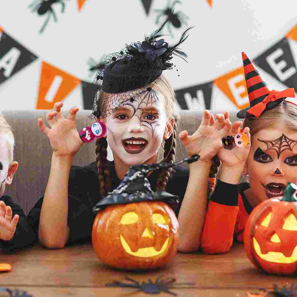 5 sztuk Halloween zabawki na palce lalki ręcznie dzieci edukacyjne dzieci interakcja rodzic-dziecko Mini Model kreskówka dla dzieci