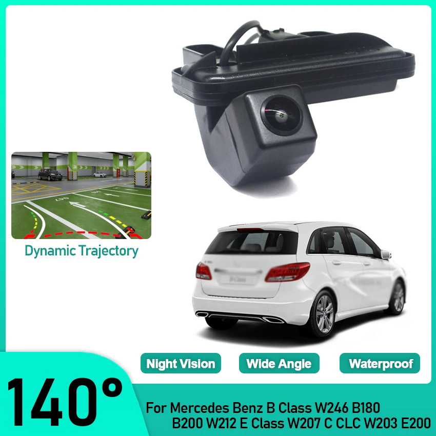 

CVBS HD 1080P Car Rear View Trunk Handle Camera For Mercedes Benz B Class W246 B180 B200 W212 E Class W207 C CLC W203 E200