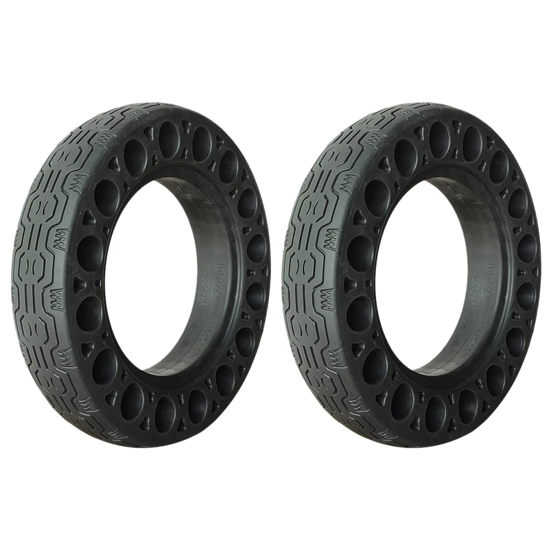 

2X 10 Inch Rubber Solid Tires For Ninebot Max G30 Electric Scooter Honeycomb Shock Absorber Damping Tyre Black