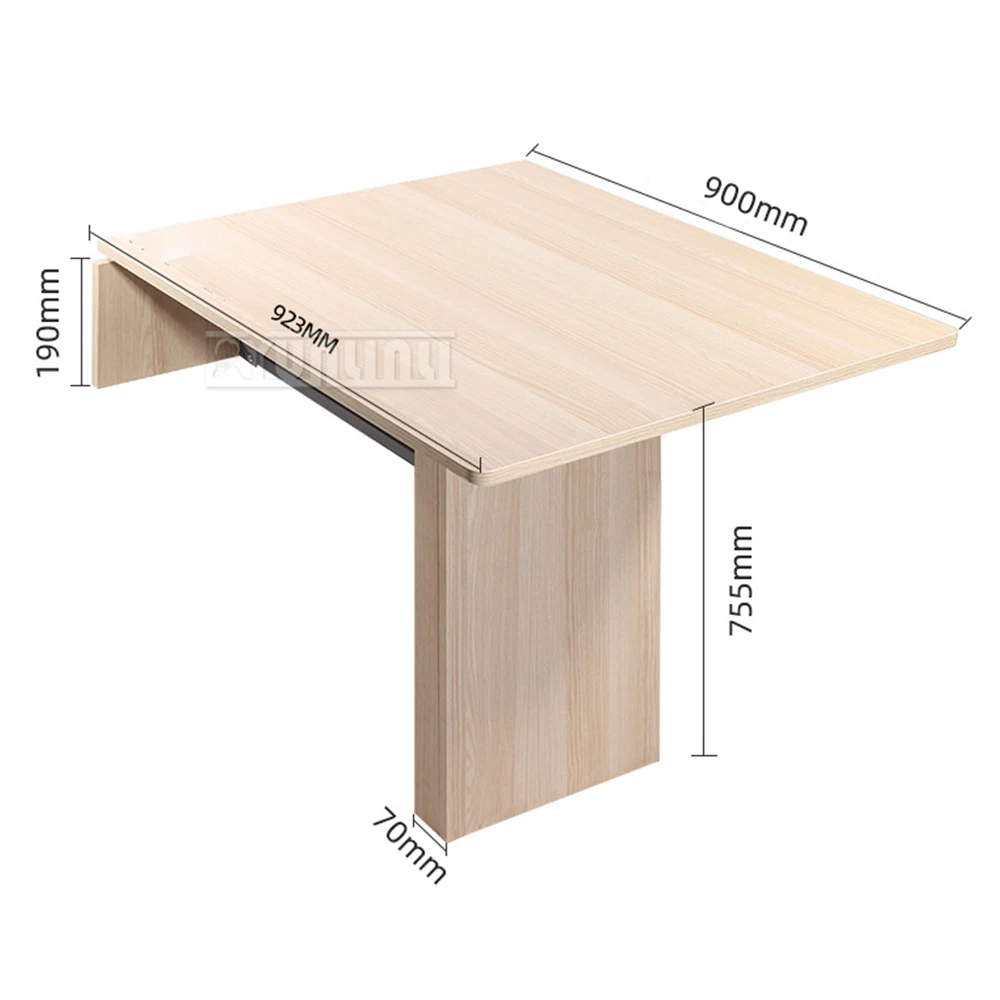 75x90cm Wall Mounted Wall Dining Table Home Office Computer Study Table Desk Folding Bar Hardware Accessories with stand