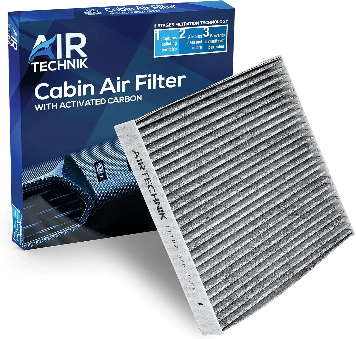 

CF11182 Воздушный фильтр салона с активированным углем | Подходит для автомобилей Select 2011-2026 Acura Integra MDX, RDX, TLX, Honda Civic, Clarity,