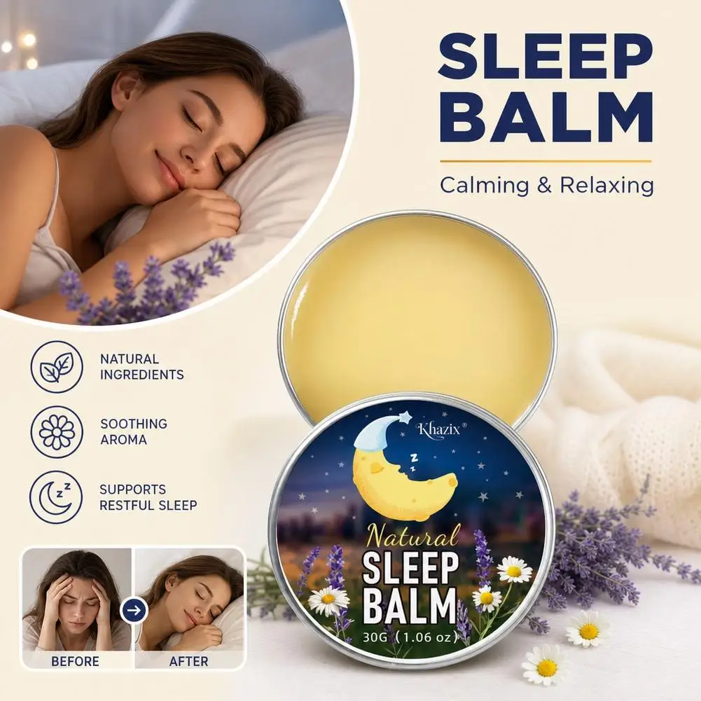 30G Aromatic Night‑Time Balm Lavender‑Chamomile Scent Non‑Greasy Quick‑Absorb Portable‑Tin For Bedtime Aroma‑Care