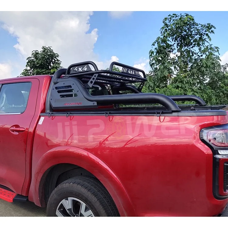 Black Steel 4x4 Pickup Trucks Roll Bar Sport Bars Bed Rack with Powder Coating